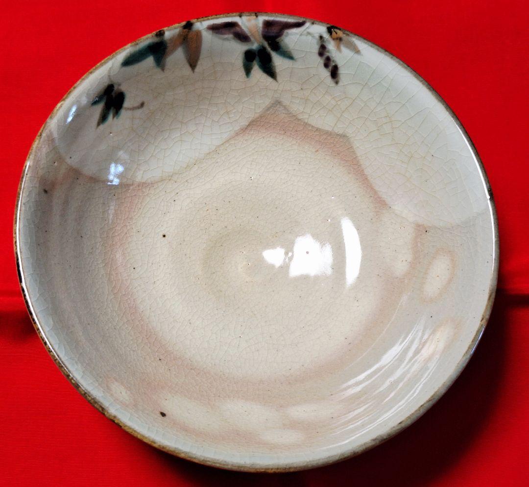 未使用！茶道　茶道具 茶碗　平茶碗【朝顔】平安【紫峰造】 共箱　京焼 裏千家
