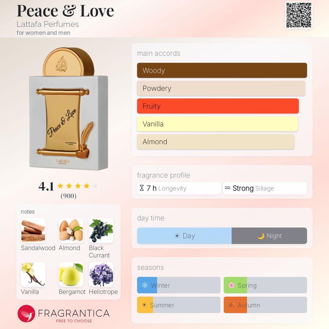 Lattafa Peace&Love100ml残97%ドバイ正規品