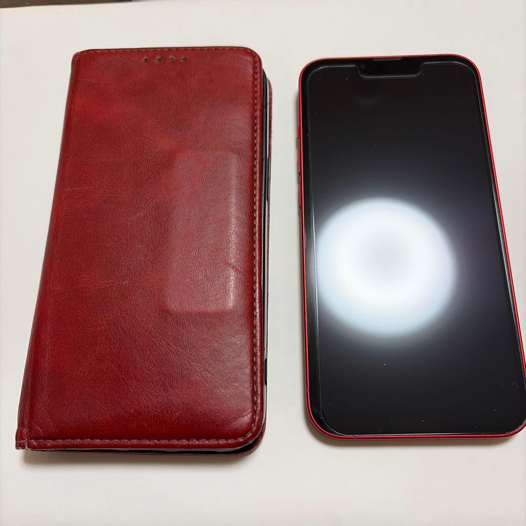 Apple iPhone 13 レッド　128GB 美品 割れなし