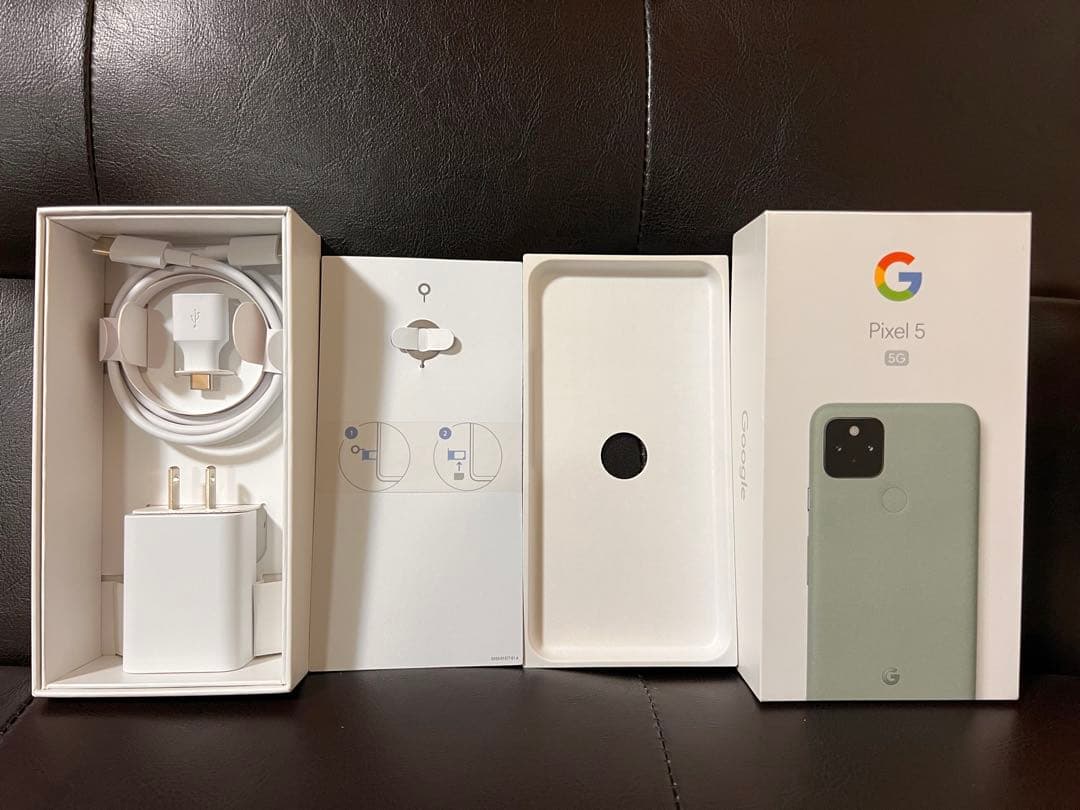 【みどり】Googlepixel5 本体　純正同梱品全て揃っています