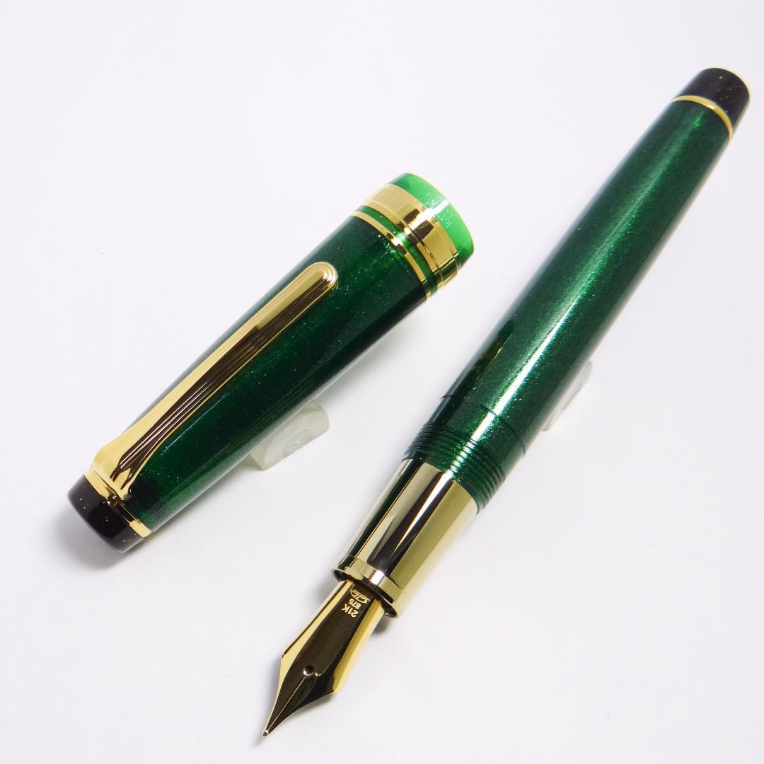 【希少・美品・低重心】セーラー 文具館コバヤシ 万年筆 静岡茶 SAILOR