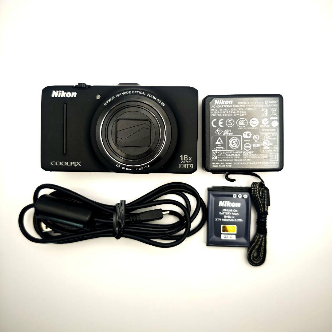 美品 動作品 Nikon COOLPIX S9300 ブラック