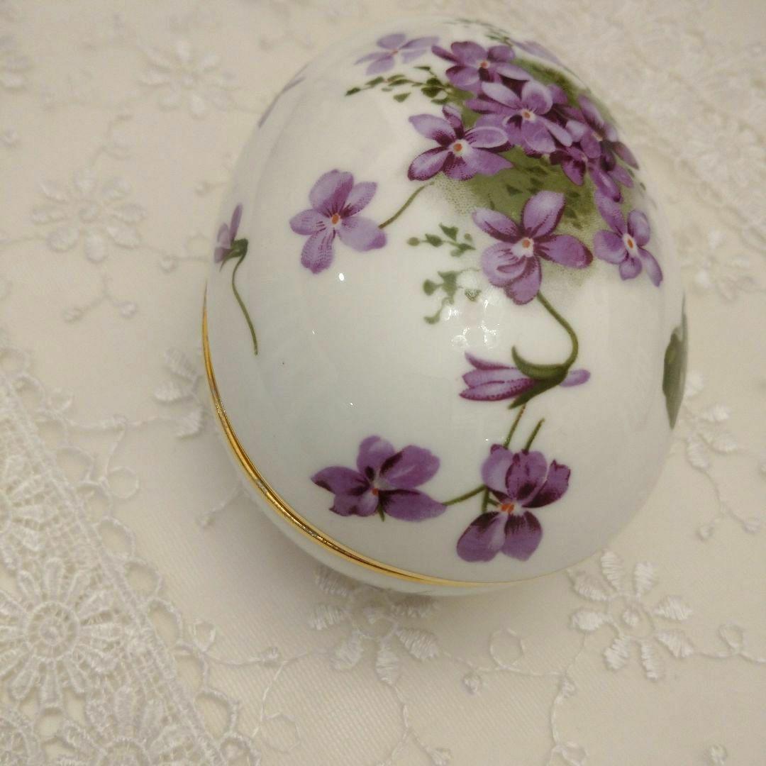 ハマースレイ　ヴァイオレット　スミレ　トリンケット　小物入れ　egg型