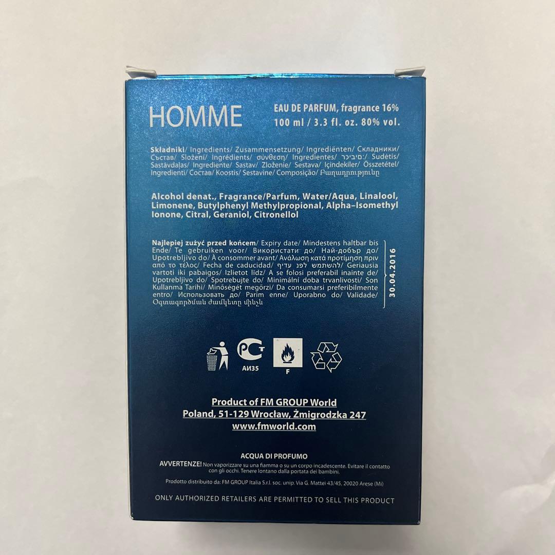 香水(ユニセックス) FM Homme Eau de Parfum 100ml