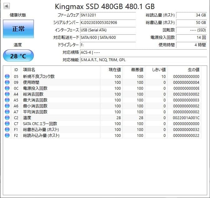 ✨ほぼ新品の稼働時間✨2個セット✨SSD 480GB✨2.5インチ✨07-06