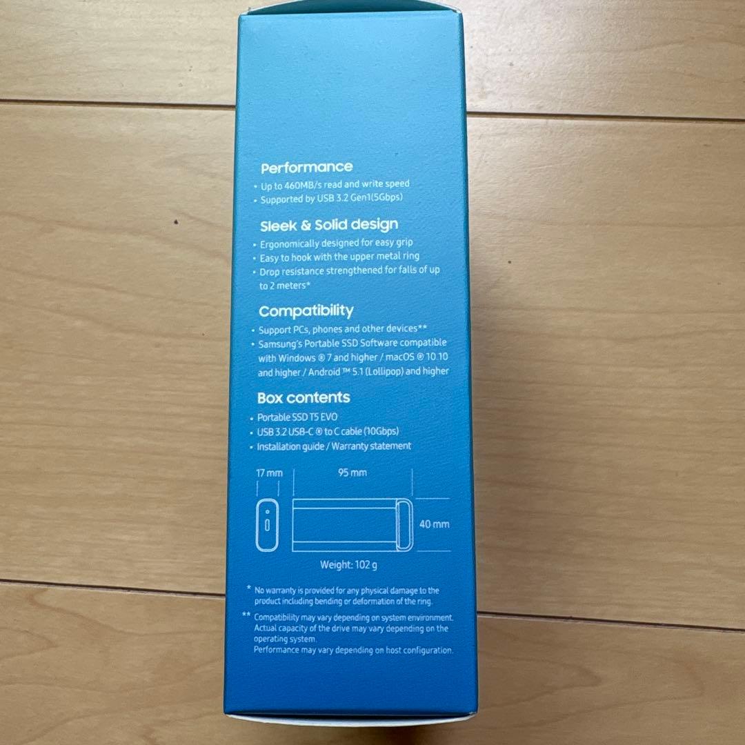 外付けハードディスク・ドライブ Samsung Portable SSD T5 EVO 8TB