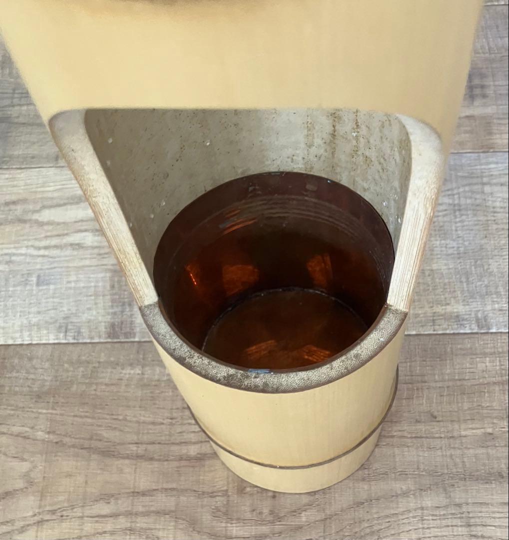 【名工】竹花器 未生流 子持三管 竹花器師 中西芳正斉 作（お手入れ案内付き）