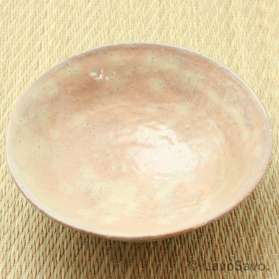 ☆美品☆ 萩焼 浴城陶苑 三輪敏之 平茶碗 共箱付 栞付