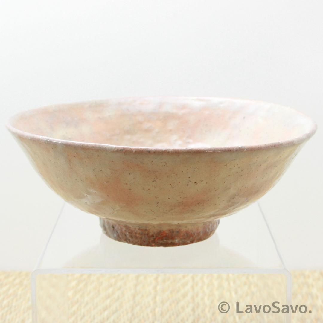 ☆美品☆ 萩焼 浴城陶苑 三輪敏之 平茶碗 共箱付 栞付