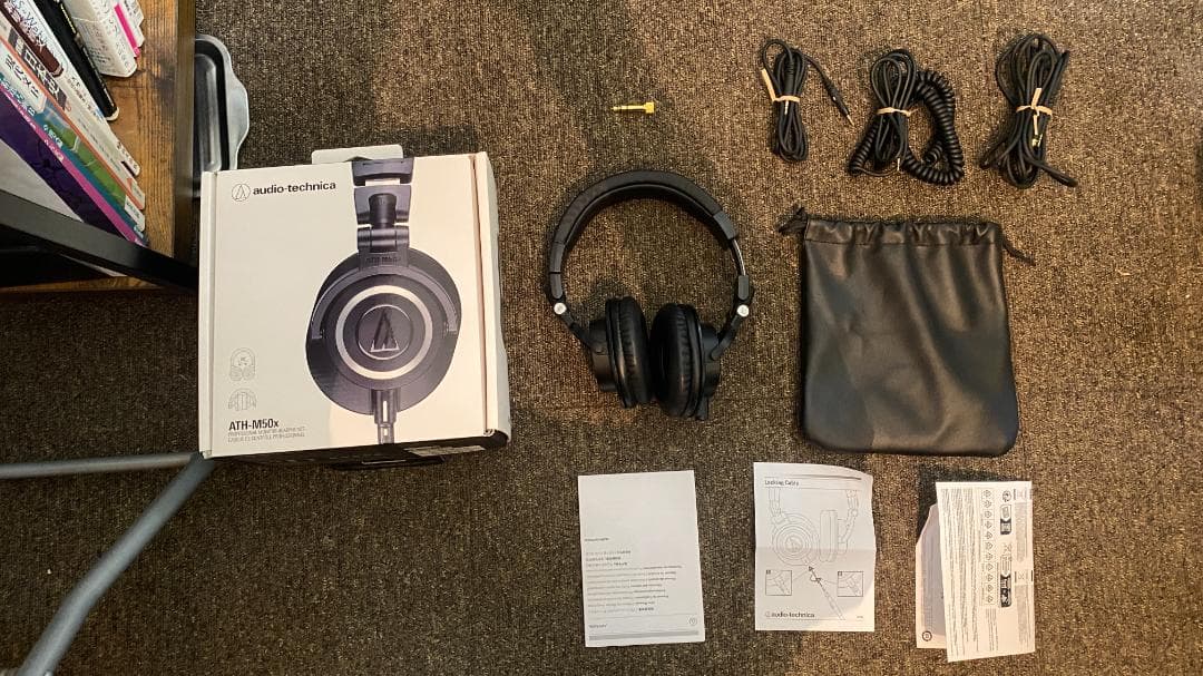 【美品】audio-technica ATH-M50x 有線ヘッドホン