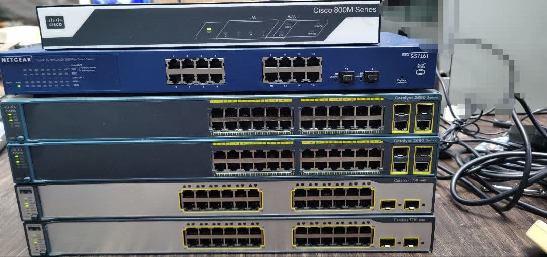ルーターc841m×1netgear gs716tCISCO L2.L3スイッチ