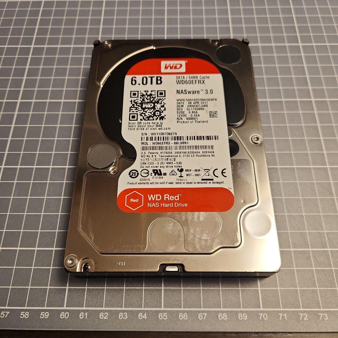 【ジャンク】WD60EFRX RED HDD 6TB