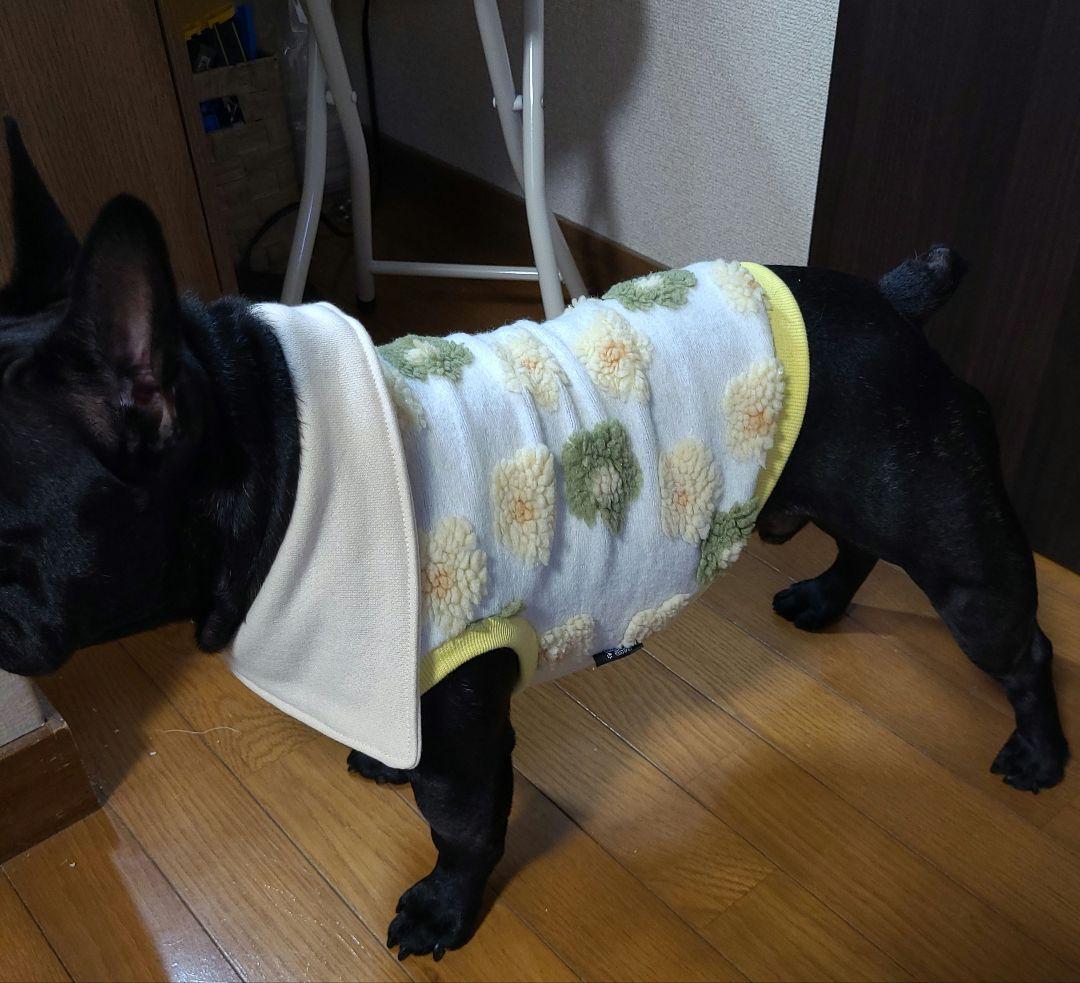 フレブル☆小型犬ちゃん☆お花畑ボアタンクトップ
