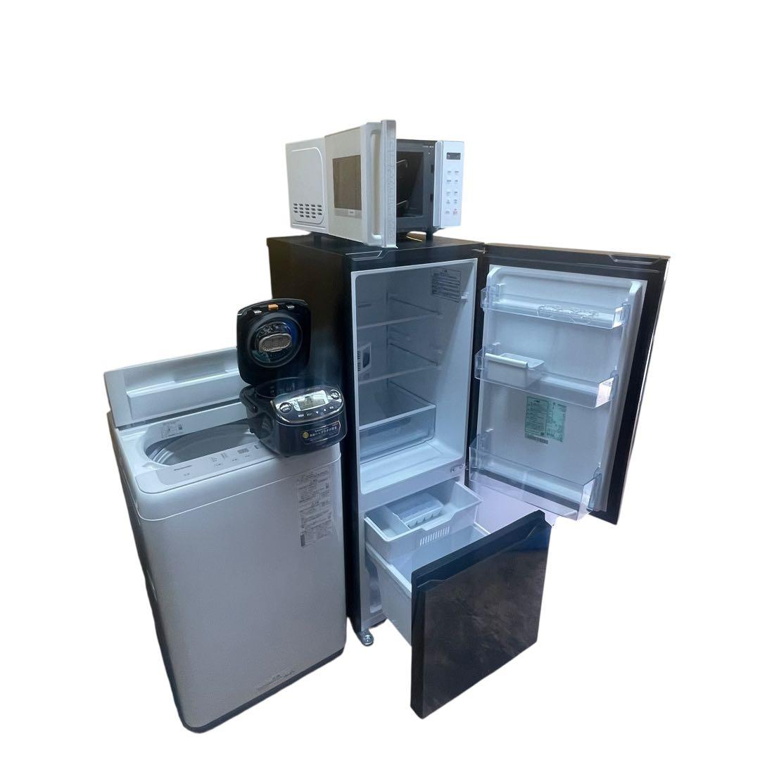 【名古屋市内優先】家電4点セット 24〜25年 冷蔵庫 洗濯機 レンジ 炊飯器