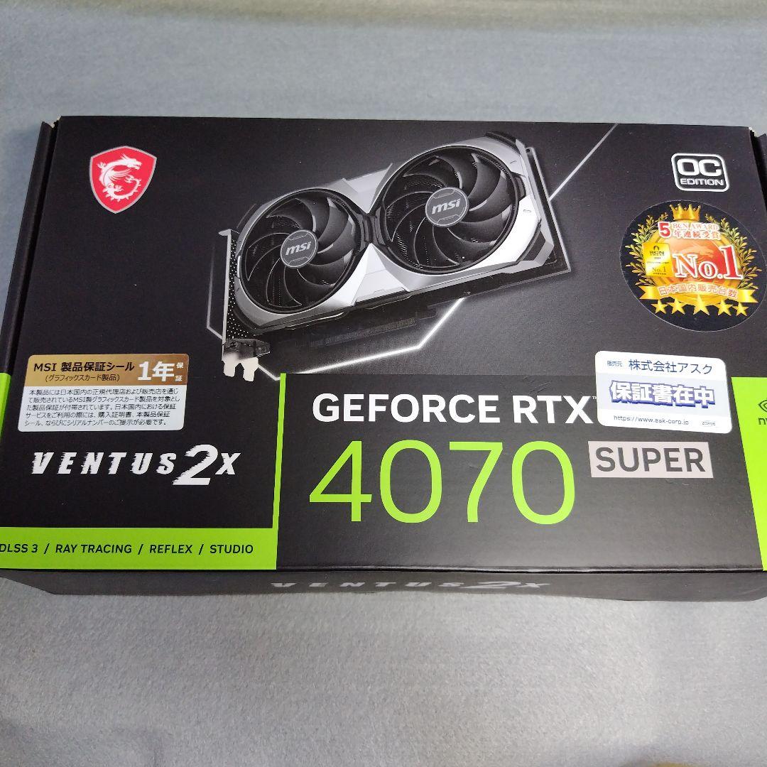 グラフィックボード・グラボ・ビデオカード MSI RTX 4070 SUPER 12G VENTUS 2X OC
