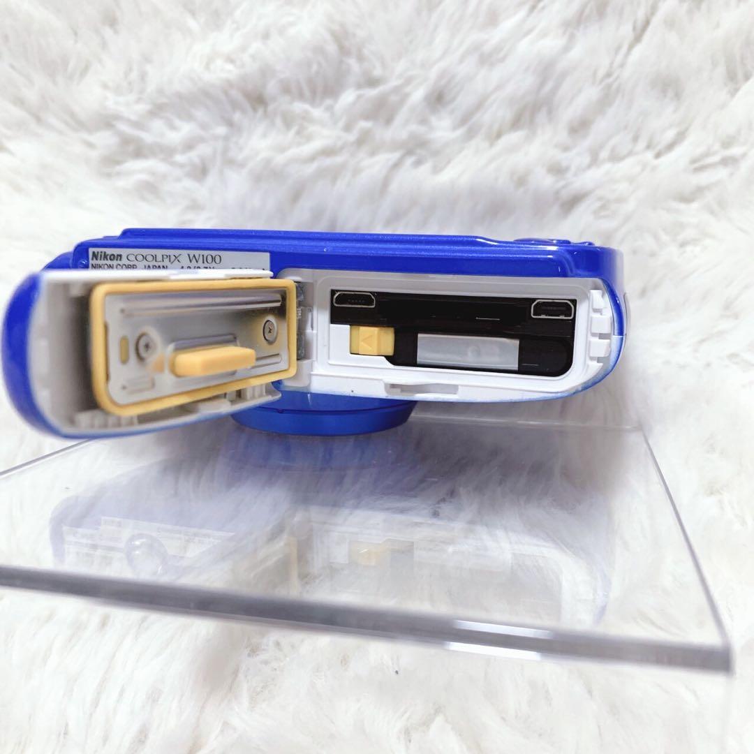✨美品✨Nikon COOLPIX W100 防水　ブルー 動作確認済　ニコン