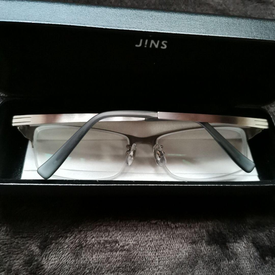 JINS 度入りメガネ　ハーフリムメタル