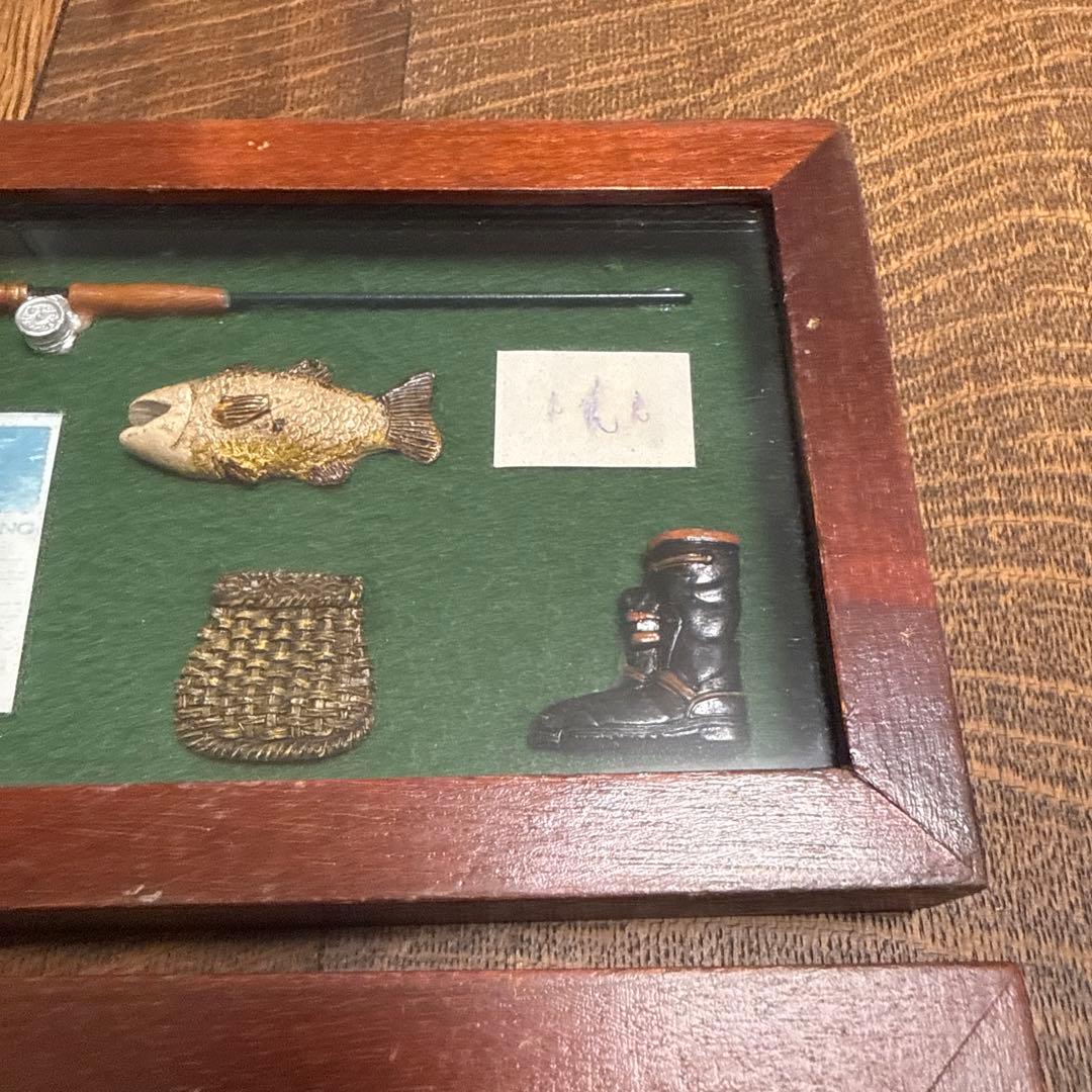 フライフィッシング ウォールアート 壁掛け ルアー 釣り オブジェ アンティーク