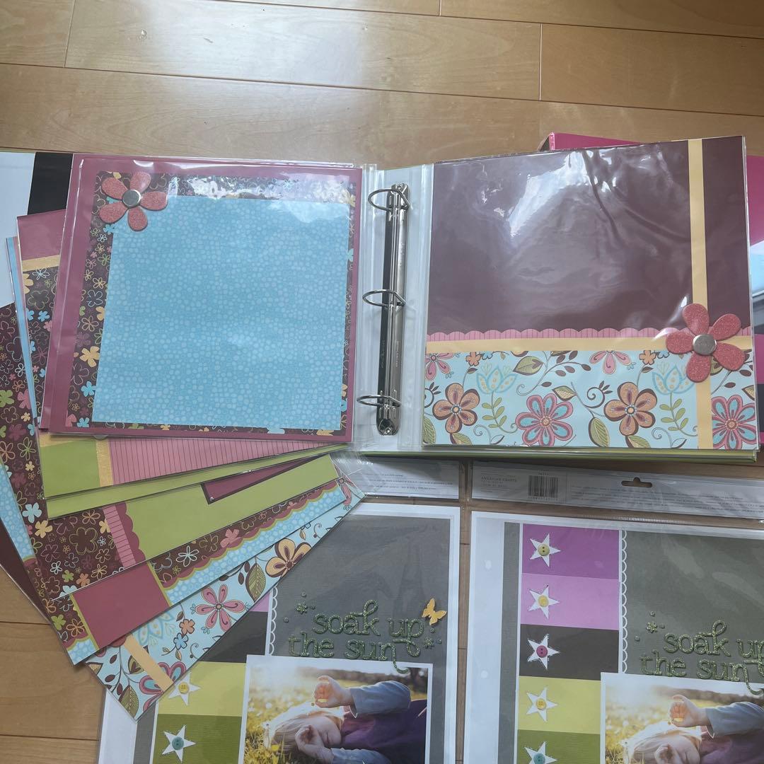 AMERICAN CRAFTS cloth album 12x12インチ2冊ほか
