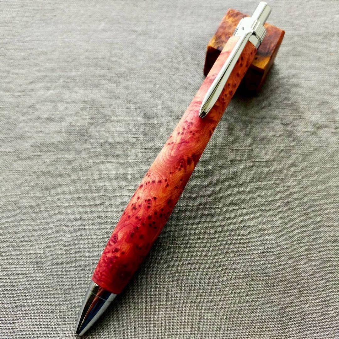 フロリニーバール　ハンドメイド　木軸ボールペン　G2　天然木　シルバー