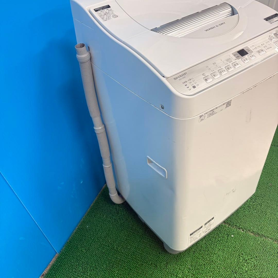 072 SHARP 大人気　乾燥機能付き　コンパクト　洗濯機　一人暮らしおすすめ