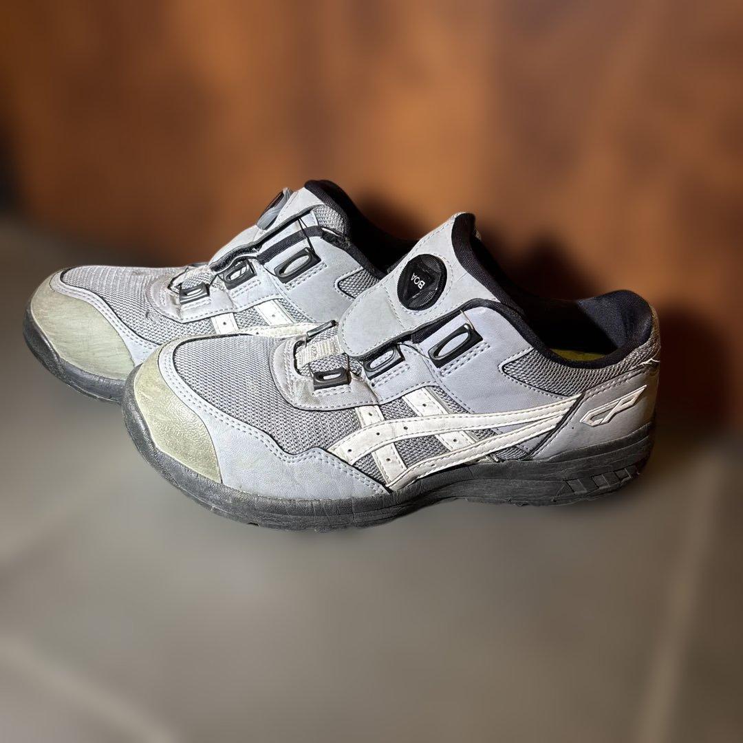ASICS グレー 安全靴 ダイヤル式