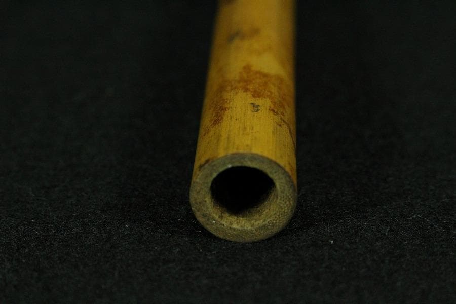 古美術 斑竹 鶴天 根付 提げ物 時代物(K-BB488)
