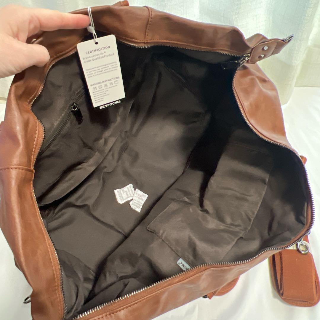 旅行バッグ 大容量 52L ブラウン ボストンバッグ ジム スポーツバッグ