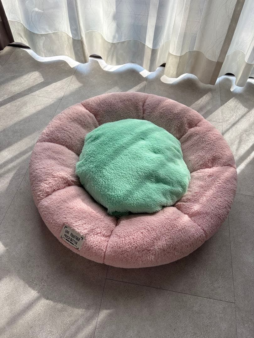 犬用フリースベッド・クッション　ピンク