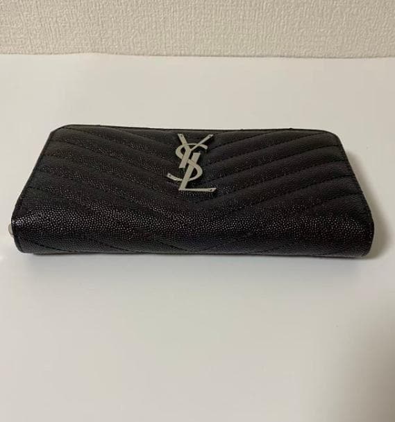 美品YSL サンローラン 長財布 ブラック 黒 ジップアラウンド