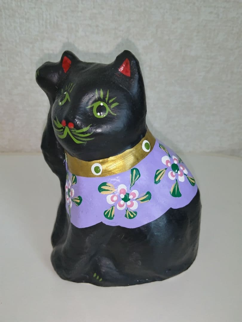 遠野 附馬牛·土人形 黒猫