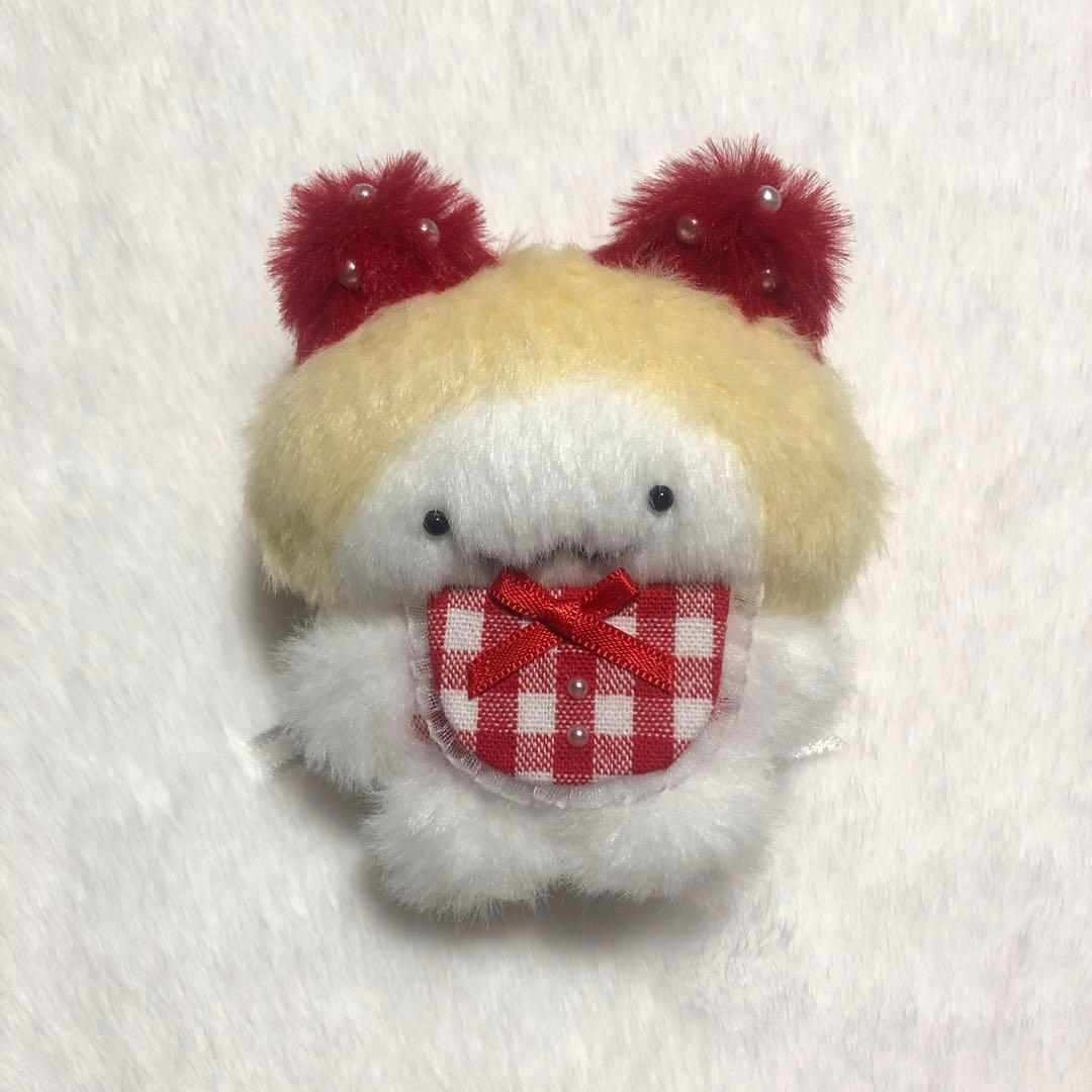 【ひびの】いちごクレープの妖精　ハンドメイド　ぬいぐるみ　自作