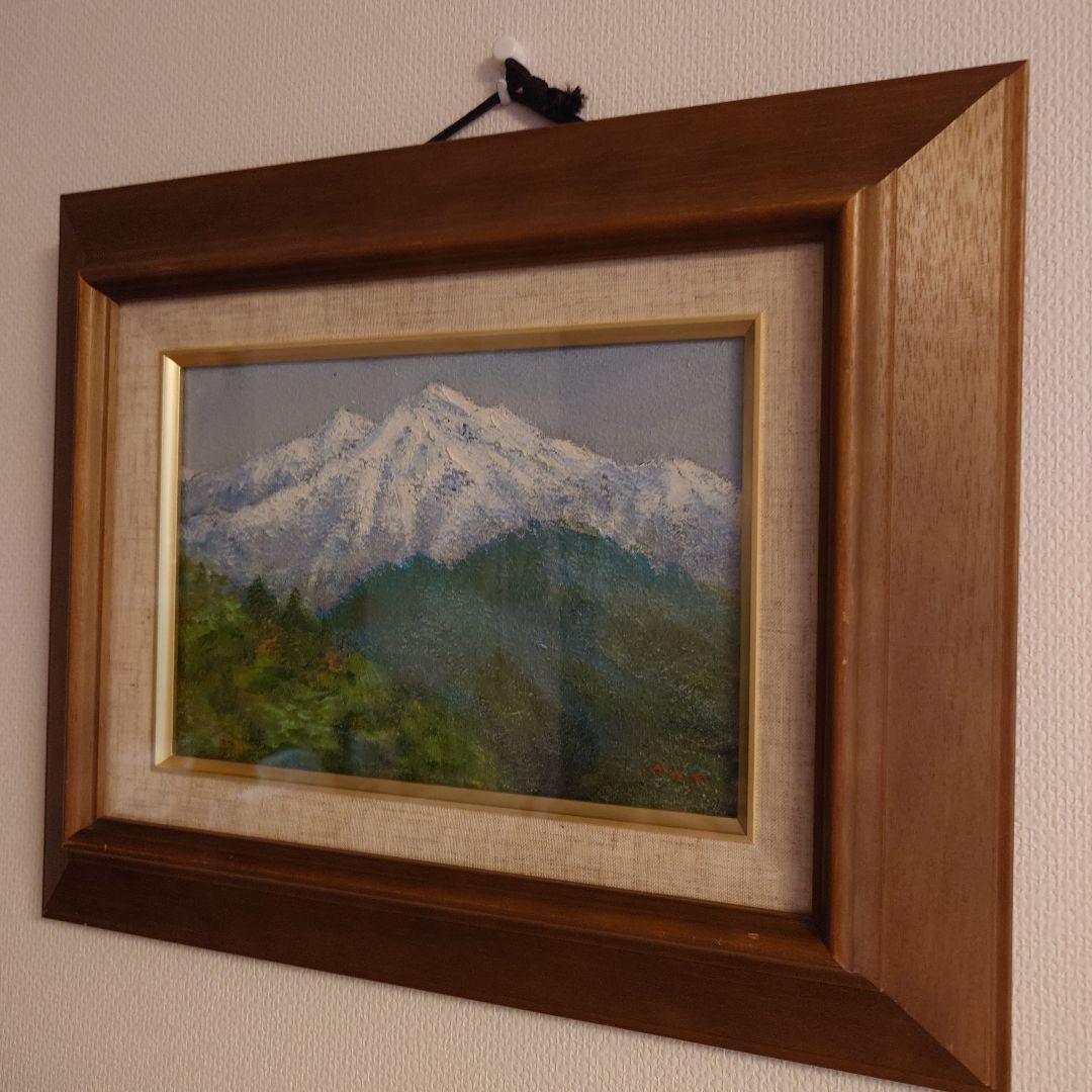 織田まり子 油彩画 「稜立山連峰」