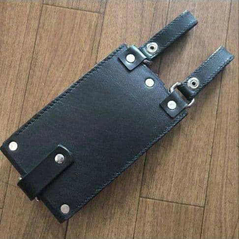 レザー スマートフォンホルダーブラック