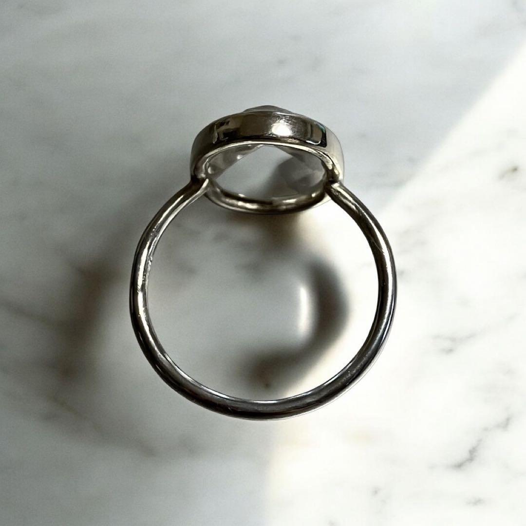 ハンドメイド　クォーツ　シルバー950　13号　Charch jewelry