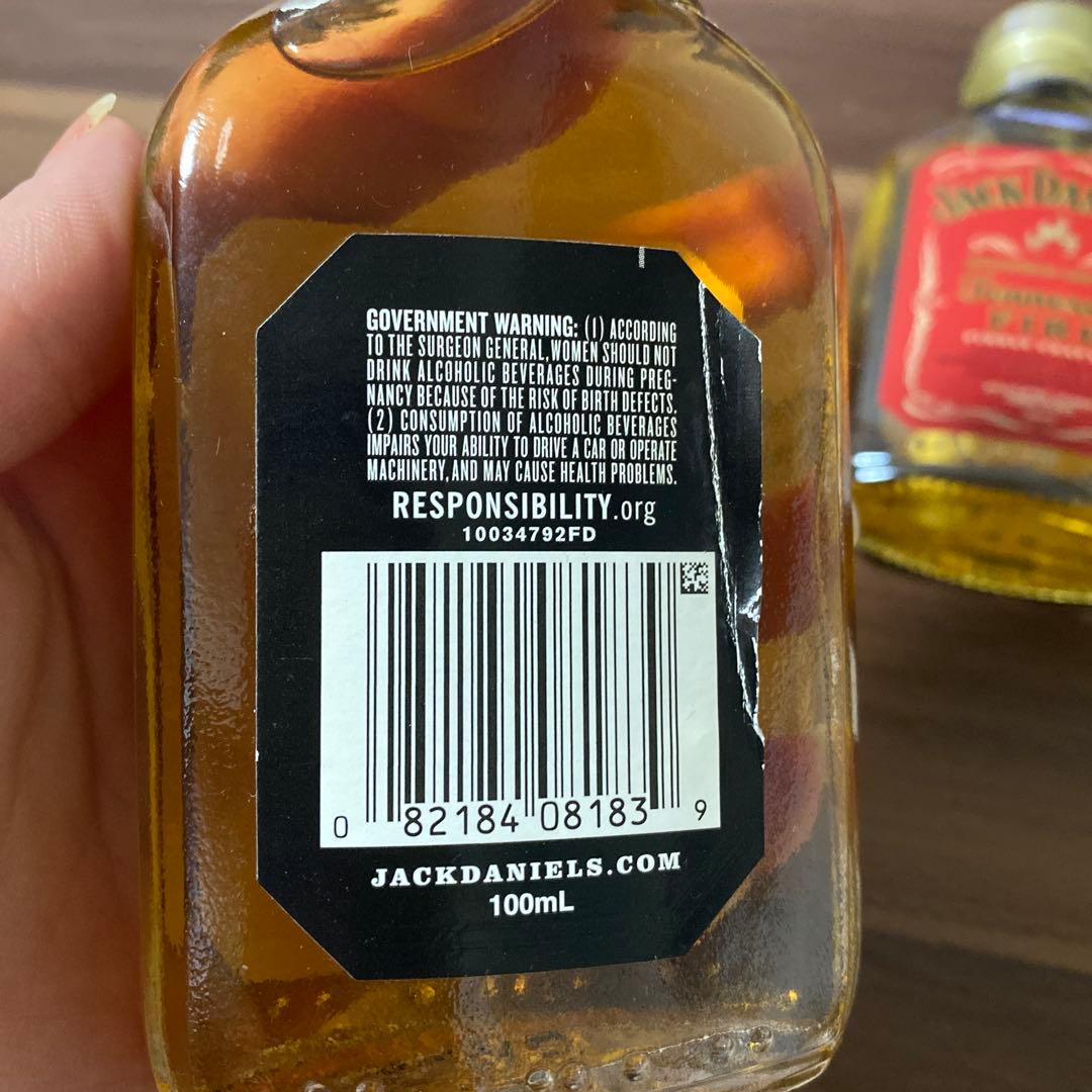 Jack Daniel's ウイスキー 100ml 3本セット