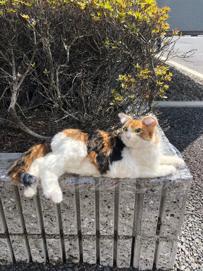 羊毛フェルト　うちの子　オーダー　ミケ猫　リアル猫　猫人形