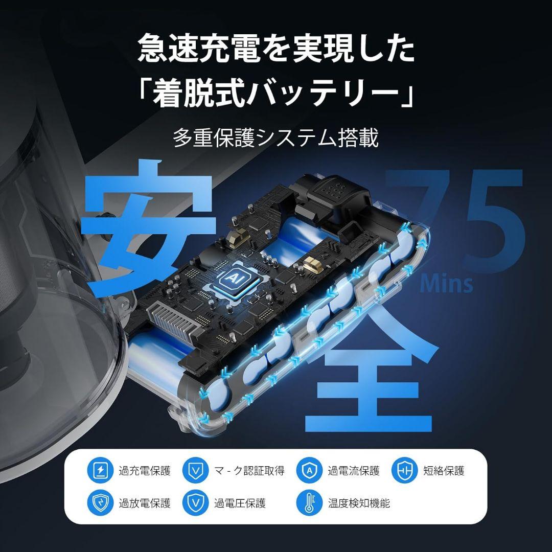 コードレス掃除機 ハンディークリーナー LEDライト 130000PA