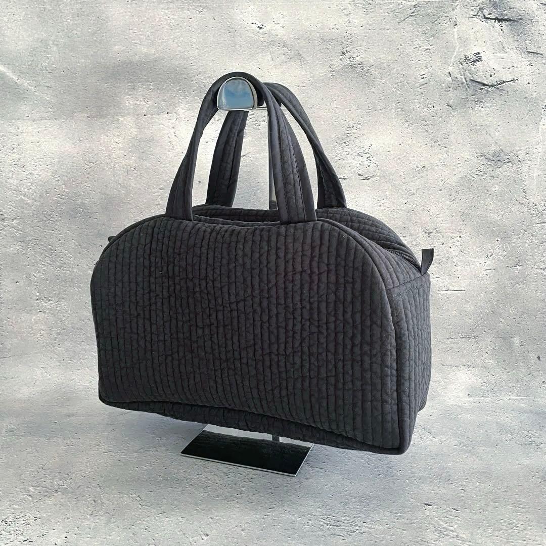 ボストンバッグ ヌビバッグ　ブラック　ハンドメイド