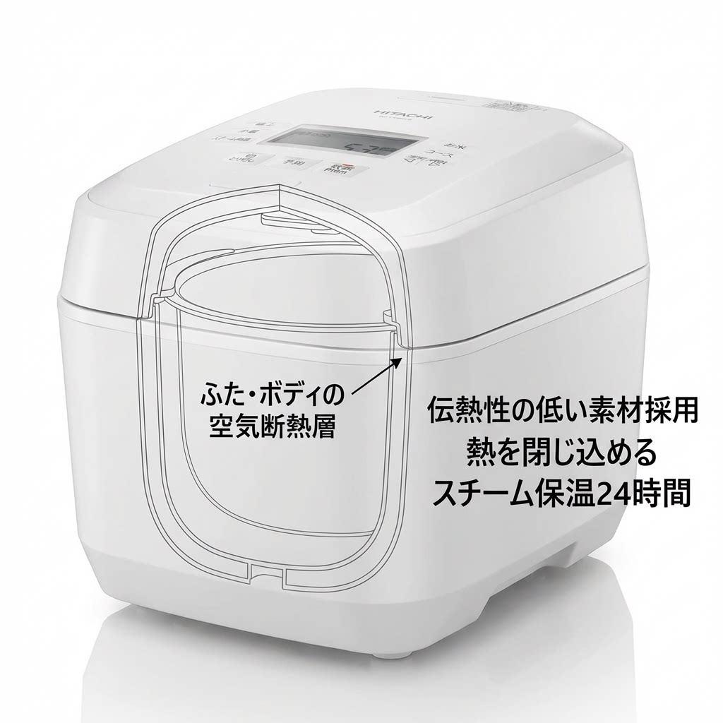 海外仕様HITACHI 圧カIH炊飯器 5.5合炊きRZ-V1000HYホワイト