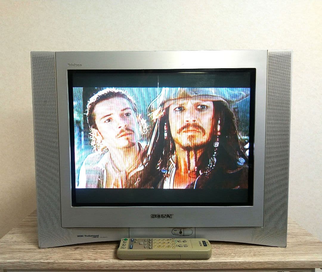 ソニー Trinitron ブラウン管テレビ D端子/AVマルチ搭載 リモコン付