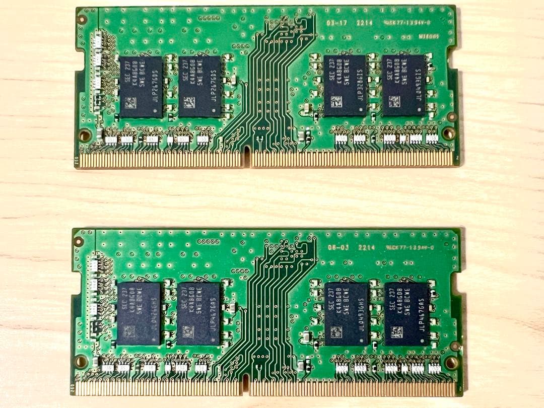 Samsung 8GB 1Rx8 PC4-3200AA-SA1-11 ×2枚