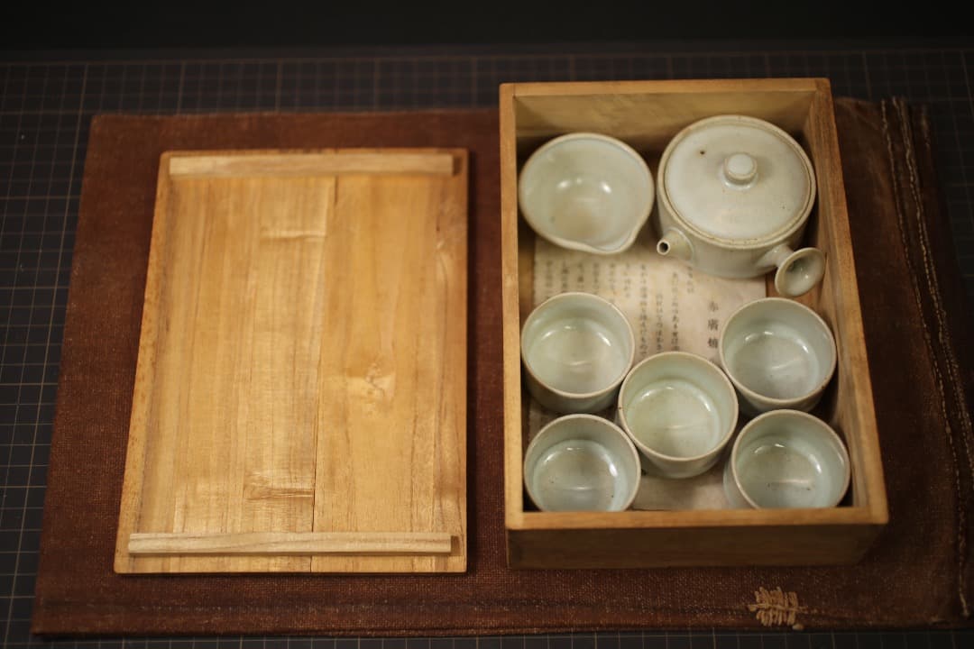 【即購入可】とても小さい赤膚煎茶器揃／尾西楽斎造／骨董／古美術／工芸／茶道／煎茶