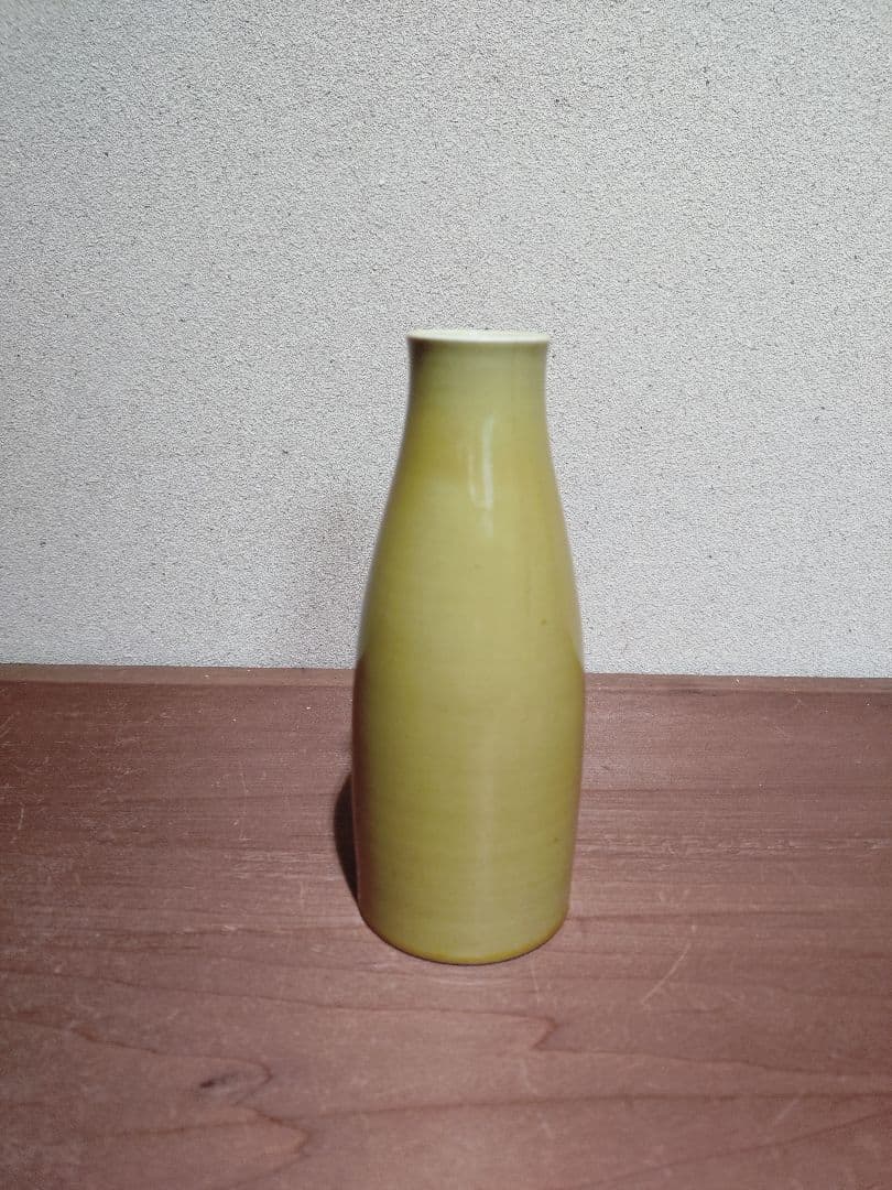 珉平焼 素紋 からし色 徳利