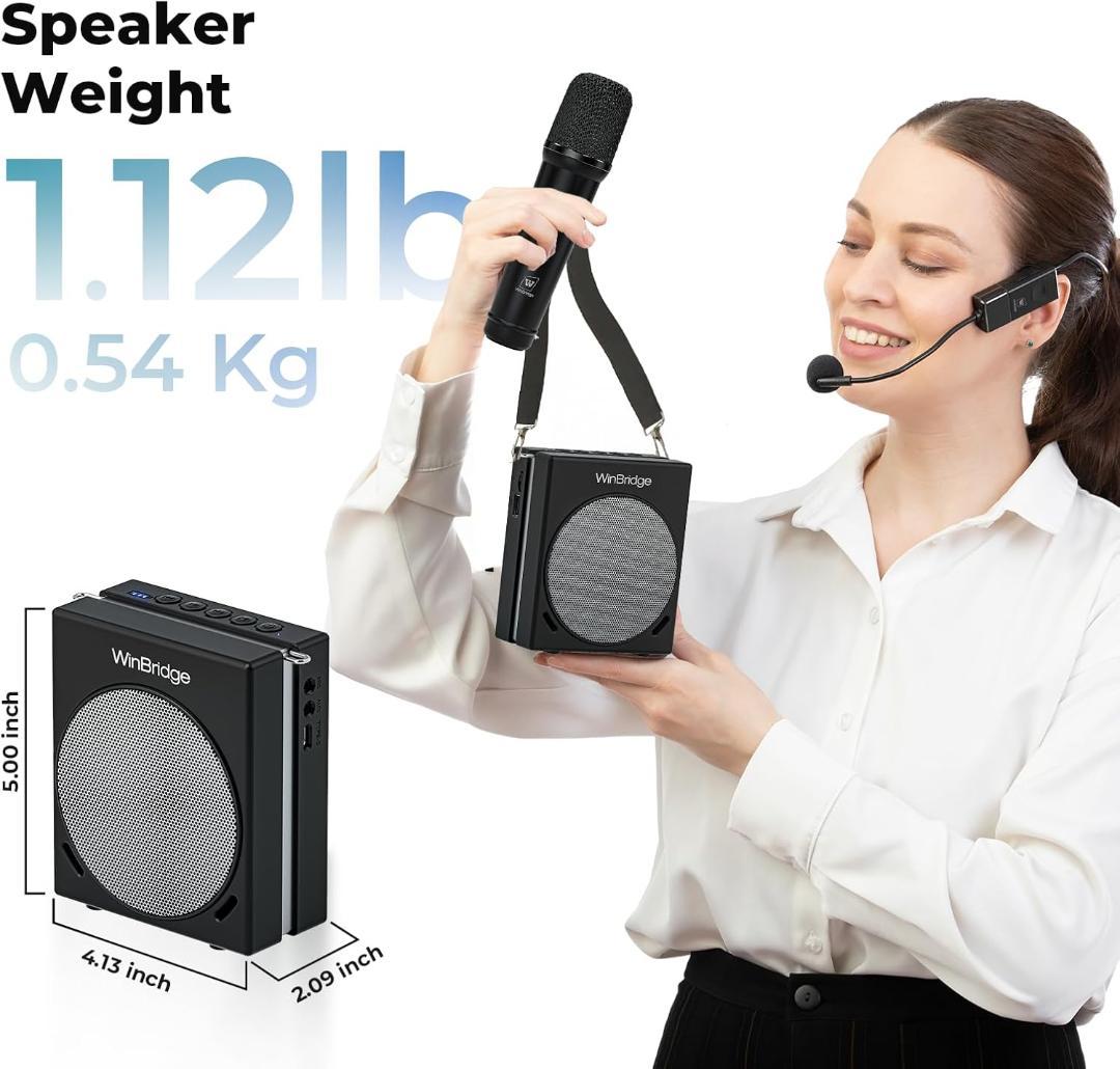 コンパクトスピーカー ヘッドセットマイク ハンズフリー拡声器　限定１個