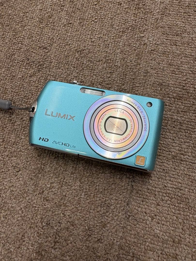 【美品】Panasonic LUMIX DMC-FX70 ブルー コンデジ 純正