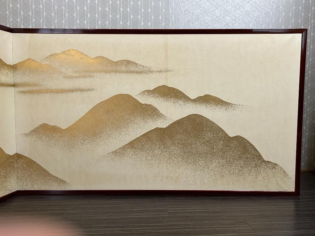 金砂子 遠山 風炉先屛風 茶道具 s31