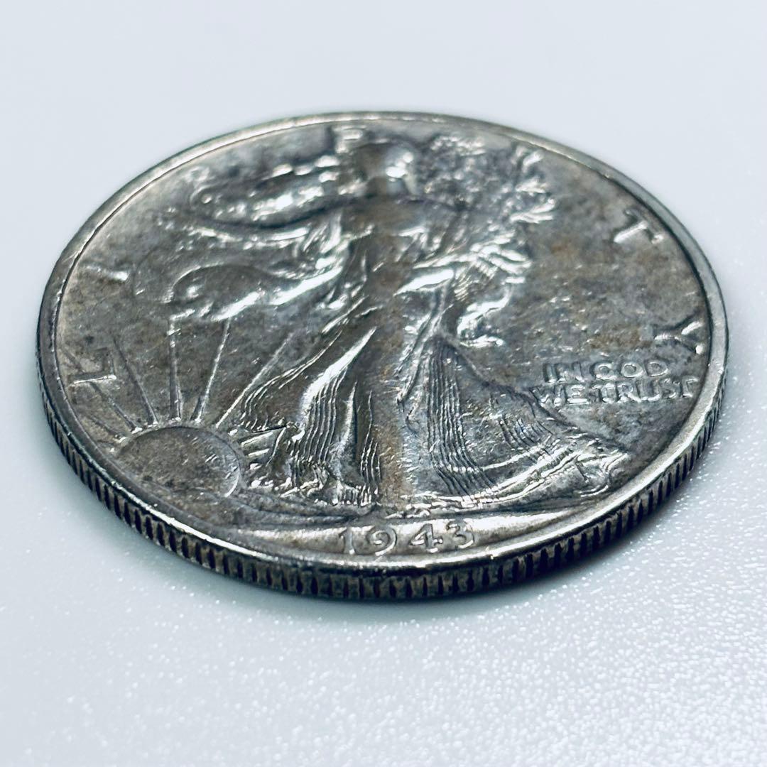 純銀90% 1943年 ウォーキングリバティ ハーフダラー 銀貨 USA