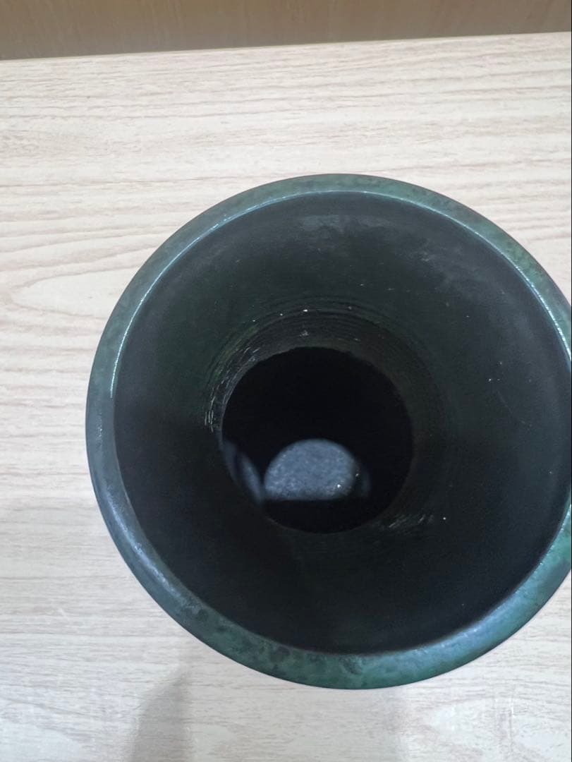 青銅製 花瓶 花器 唐草模様