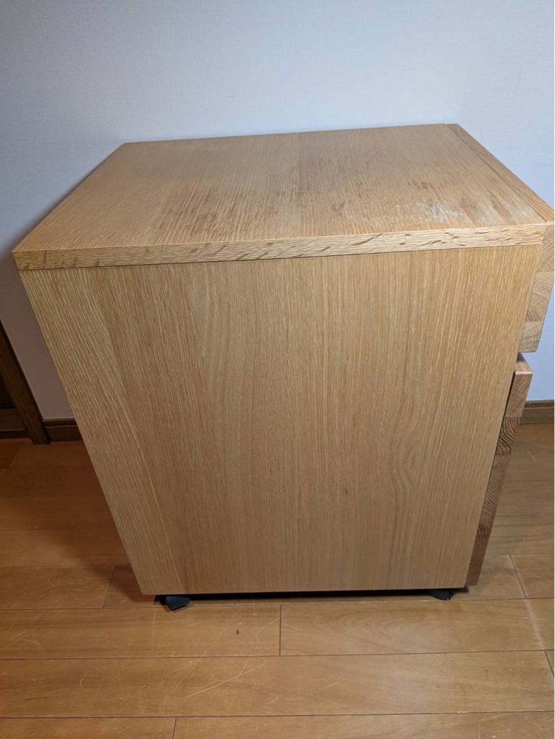 ■YUP■無印 デスクキャビネット オーク材脇机引出し収納 MUJI 学習